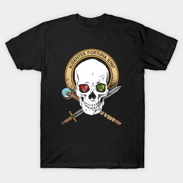 Fortune Favors the Bold D&D Dungeons and Dragons T-Shirt by Natural 20 Shirts